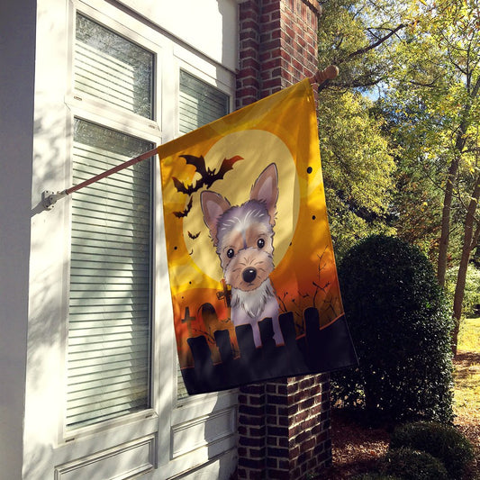 Caroline's Treasures BB1790CHF Halloween Yorkie Puppy Canvas House Size Flag, Multicolor, Large