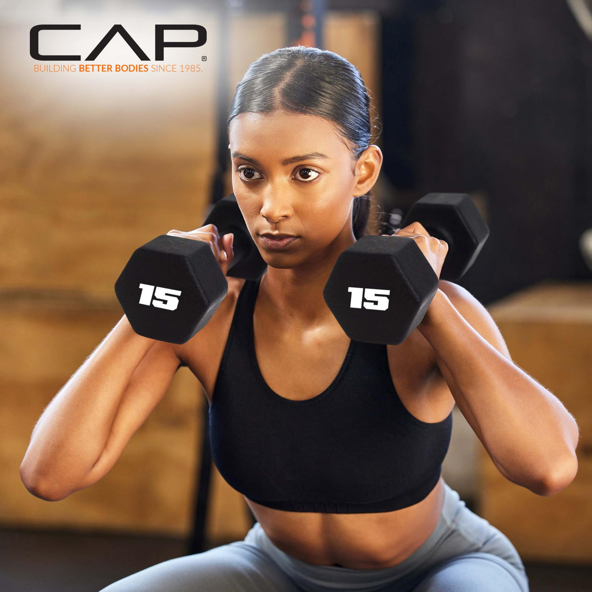 CAP Barbell Neoprene Dumbbell Weights, 12 lb Pair, Black 🍁 All In One Marketplace Canada