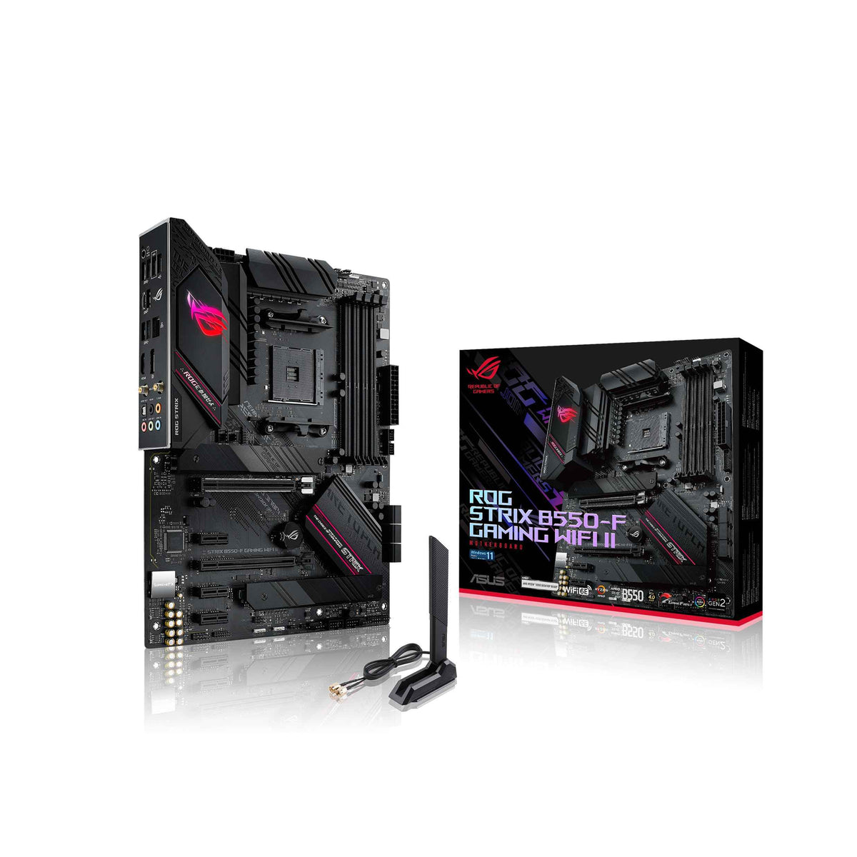 Asus ROG Strix B550-F Gaming WiFi II AMD AM4 (3rd Gen Ryzen) ATX Motherboard (PCIe 4.0,WiFi 6E, 2.5Gb LAN, BIOS Flashback, HDMI 2.1, Addressable Gen 2 RGB Header and Aura Sync) 🍁 All In One Marketplace Canada