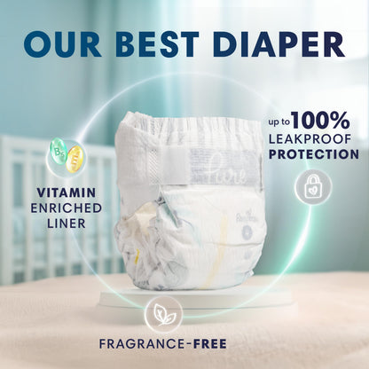 Pampers Pure Baby Diapers, Size 4, Up to 100% Leakproof, Premium Hypoallergenic Soft Diapers, 1 Pack (Count of 58) 🍁 All In One Marketplace Canada
