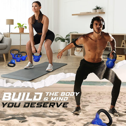 Yes4All Vinyl Coated Kettlebell Weights Set – Great for Full Body Workout and Strength Training – Vinyl Kettlebell 10 lbs 🍁 All In One Marketplace Canada