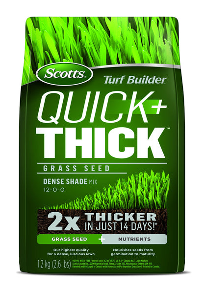 Scotts Turf Builder Quick + Thick Grass Seed (Dense Shade) 1.2kg (12675) 🍁 All In One Marketplace Canada