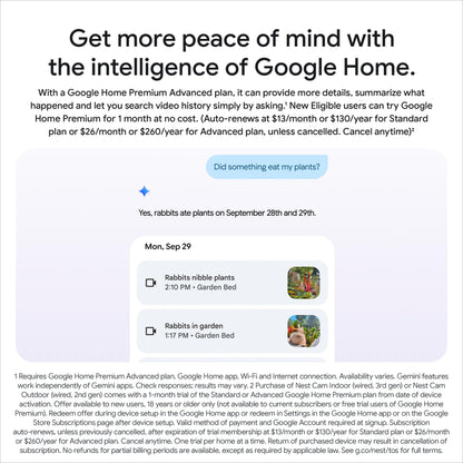 Google Nest Cam Outdoor (Wired, 2nd gen) - 2K Video and Gemini - 1-Pack 🍁 All In One Marketplace Canada