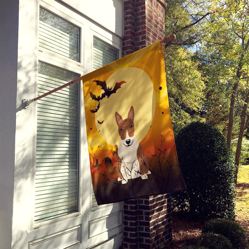 Caroline's Treasures BB4403CHF Halloween Bull Terrier Brindle Canvas House Size Flag, Large, Multicolor