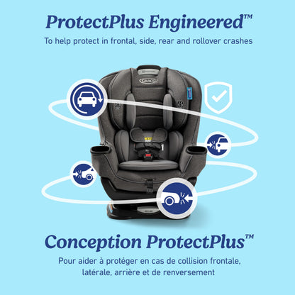 Graco Extend2Fit Convertible Car Seat, 2-in-1 Forward & Rear-Facing Baby Car Seat, 1.8-30 kg (4-65 lb), Titus 🍁 All In One Marketplace Canada