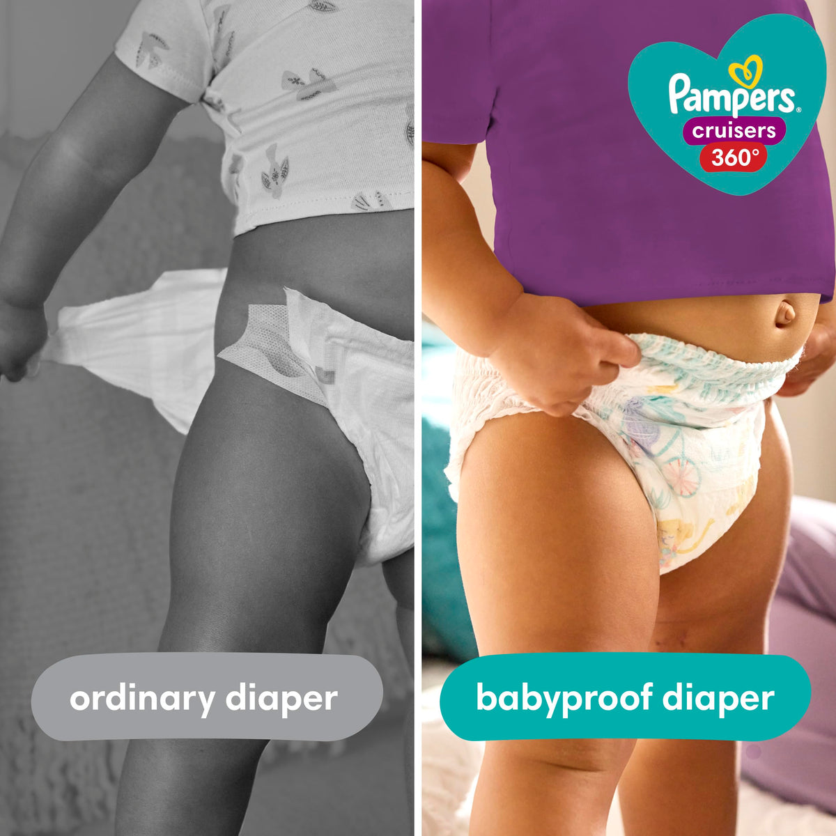 Pampers Cruisers 360 Pull-On Diapers, Size 7, Babyproof up to 100% leakproof diaper, 1 Pack (Count of 88) 🍁 All In One Marketplace Canada