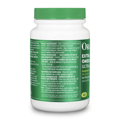Organika Extra Strength Omega-3 Fish Oil 1414mg – High DHA (330mg) and EPA (660mg) Formula for Cognitive, Brain & Heart Health – No Fishy Aftertaste, Sustainably Sourced – 60 Softgels 🍁 All In One Marketplace Canada
