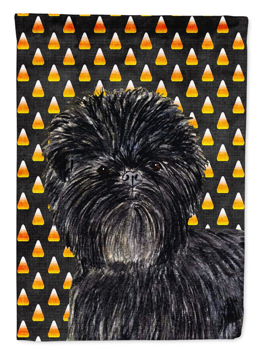 Caroline's Treasures SS4304CHF Affenpinscher Candy Corn Halloween Portrait Flag Canvas House Size, Large, Multicolor