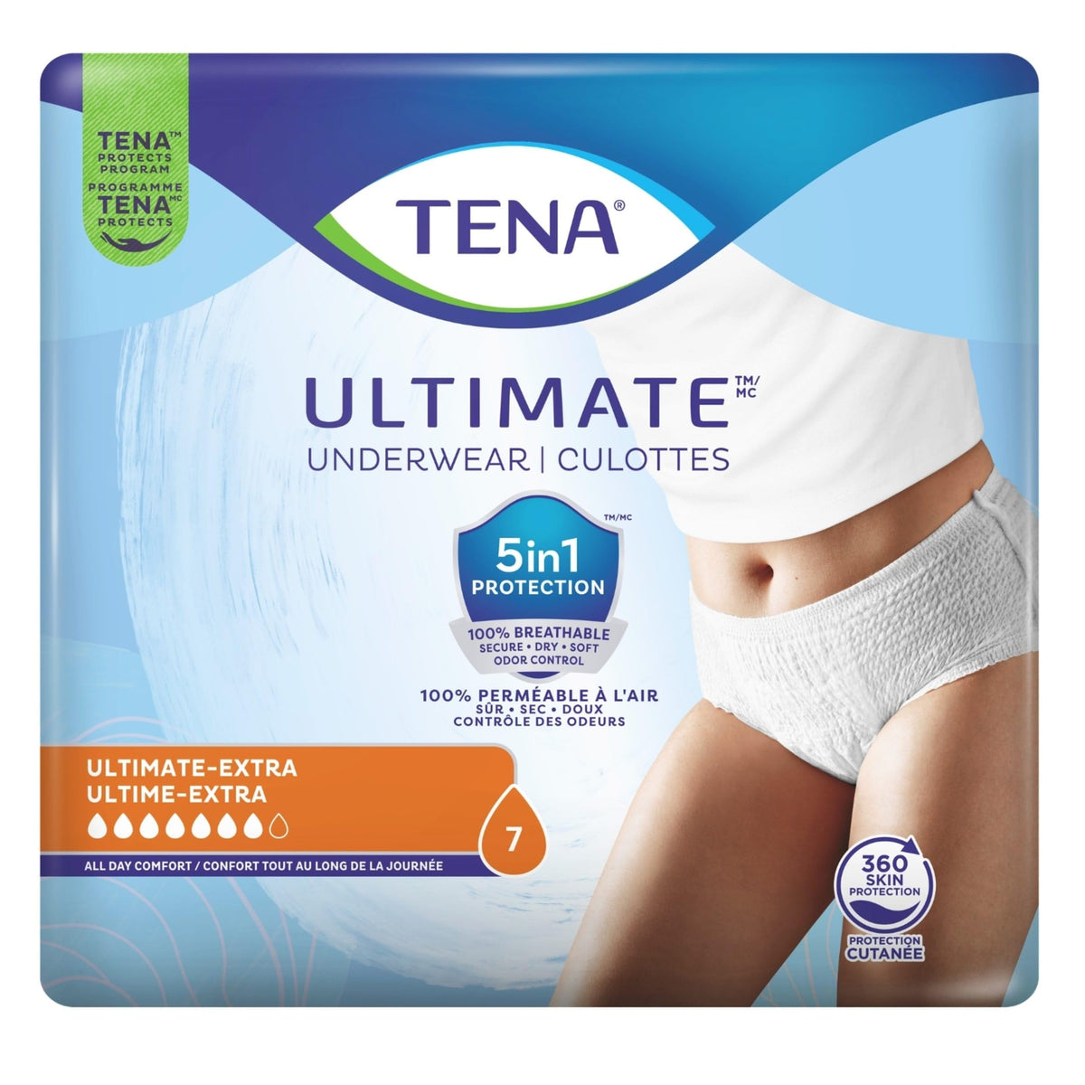 TENA Adult Incontinence, Discrete Disposable, Underwear, Comfortable Fit, Ultimate Absorption Protection, Unisex, X-Large (L), 44 Count 🍁 All In One Marketplace Canada