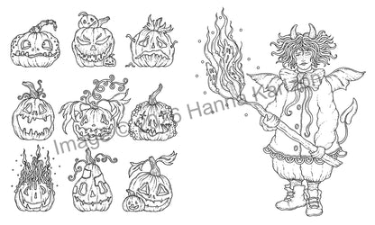 Halloween: Hardcover adult coloring book featuring thick, high-quality paper