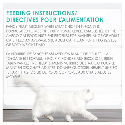 Fancy Feast Medleys Wet Cat Food, White Meat Chicken Tuscany 85g (24 Pack) 🍁 All In One Marketplace Canada