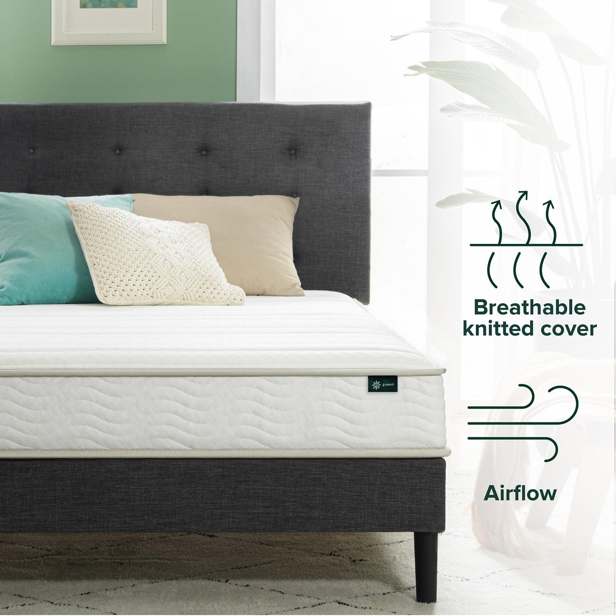 Zinus Full Mattress - 6 Inch Foam and Spring Hybrid Mattress, Affordable Mattress, CertiPUR-US Certified Foam with Pressure Relief, Mattress in a Box, 10-Year Warranty, Full Size 🍁 All In One Marketplace Canada
