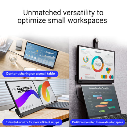 ASUS ZenScreen 15.6” Portable Monitor for Laptop (MB169CK) - Dual USB-C, Mini-HDMI, Plug & Play External Screen for Travel Dual Setup, Full HD, IPS, Anti-Glare Surface, 360° Kickstand, 3yr Warranty 🍁 All In One Marketplace Canada