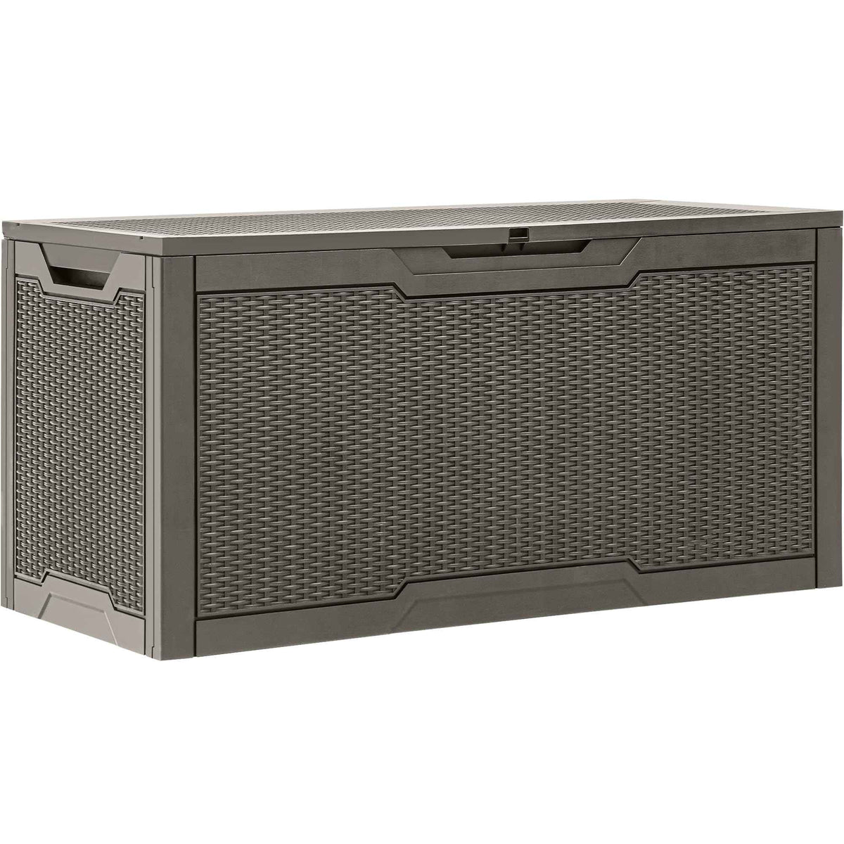 YITAHOME 100 Gallon Large Resin Deck Box Outdoor Storage Boxes for Patio Furniture, Outdoor Cushions, Garden Tools and Pool Supplies-Waterproof,Lockable (Taupe) 🍁 All In One Marketplace Canada