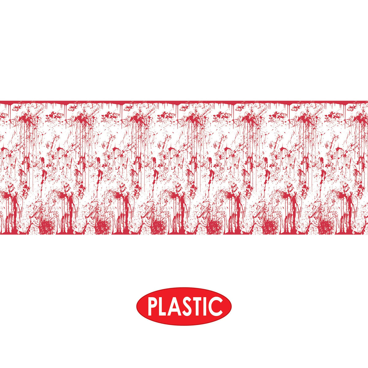 Beistle Bloody Wall Backdrop, 4-Feet by 30-Feet