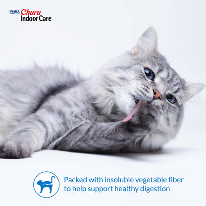 INABA Churu Indoor Care for Hairball Control, Functional Lickable Cat Treat with Taurine & Green Tea Extract, 14g Each, 60 Tubes Total, Tuna & Chicken Variety 🍁 All In One Marketplace Canada