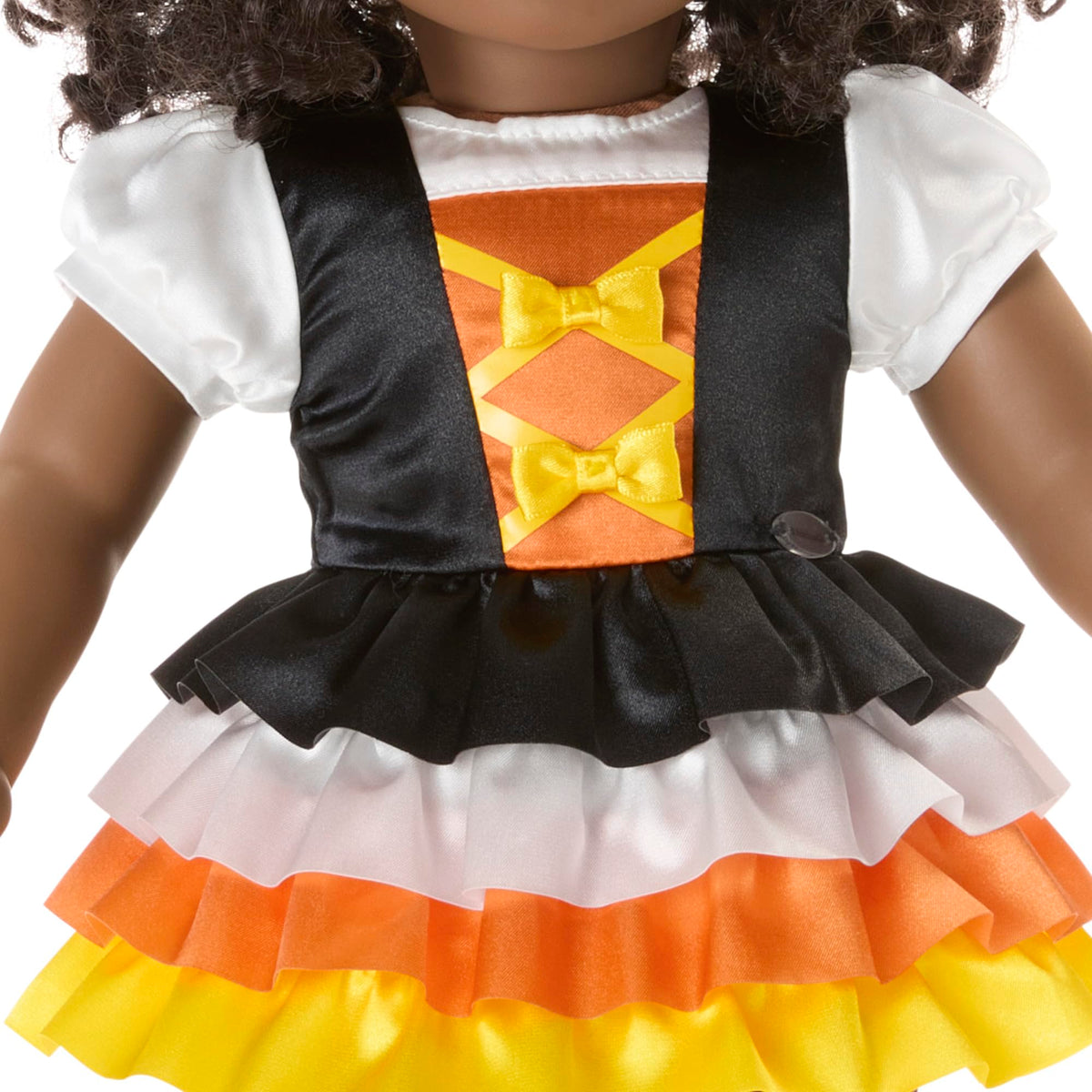 American Girl Trick-or-Treat Candy Halloween Costume for 18 inch Doll Clothes with Polka-dot Leggings, 4 pcs, Ages 6+