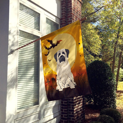 Caroline's Treasures BB4283CHF Halloween Mastiff White Canvas House Size Flag, Large, Multicolor