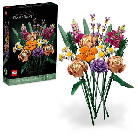 LEGO Icons Flower Bouquet Building Set - Artificial Flowers for Decoration for Home and Display, Ages 18+ - Small Fake Flowers for Table, Desk, Office - Gift for Birthdays - 10280 🍁 All In One Marketplace Canada