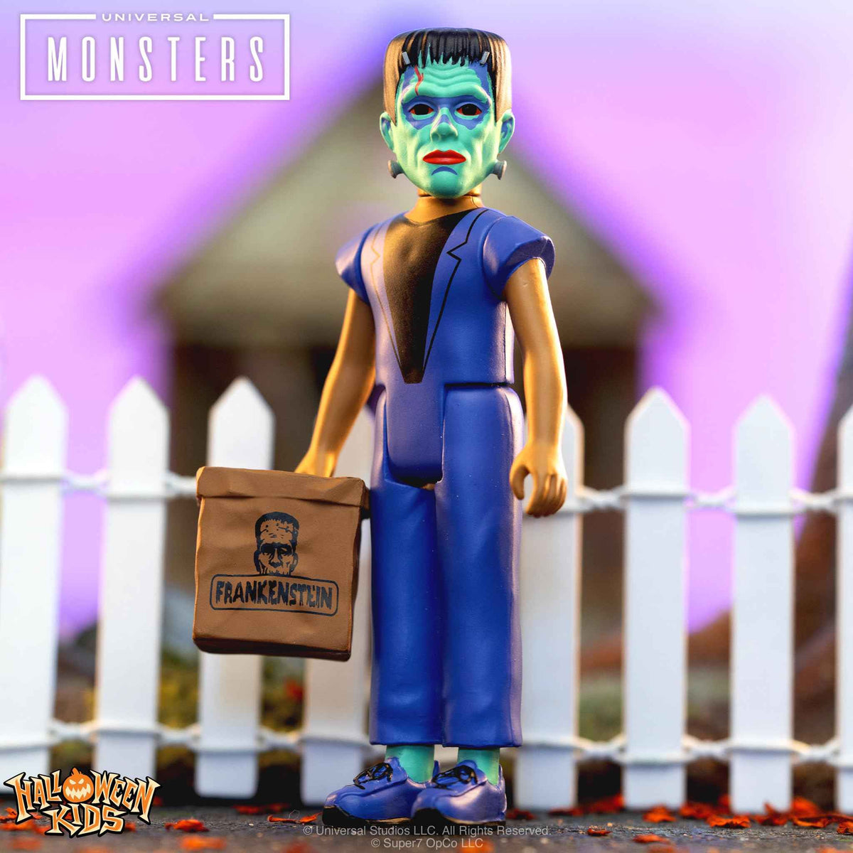 Super7 Halloween Kids Universal Monsters Frankenstein Boy - 3.75" Universal Monsters Movies Action Figure with Accessory Classic Movie Collectibles