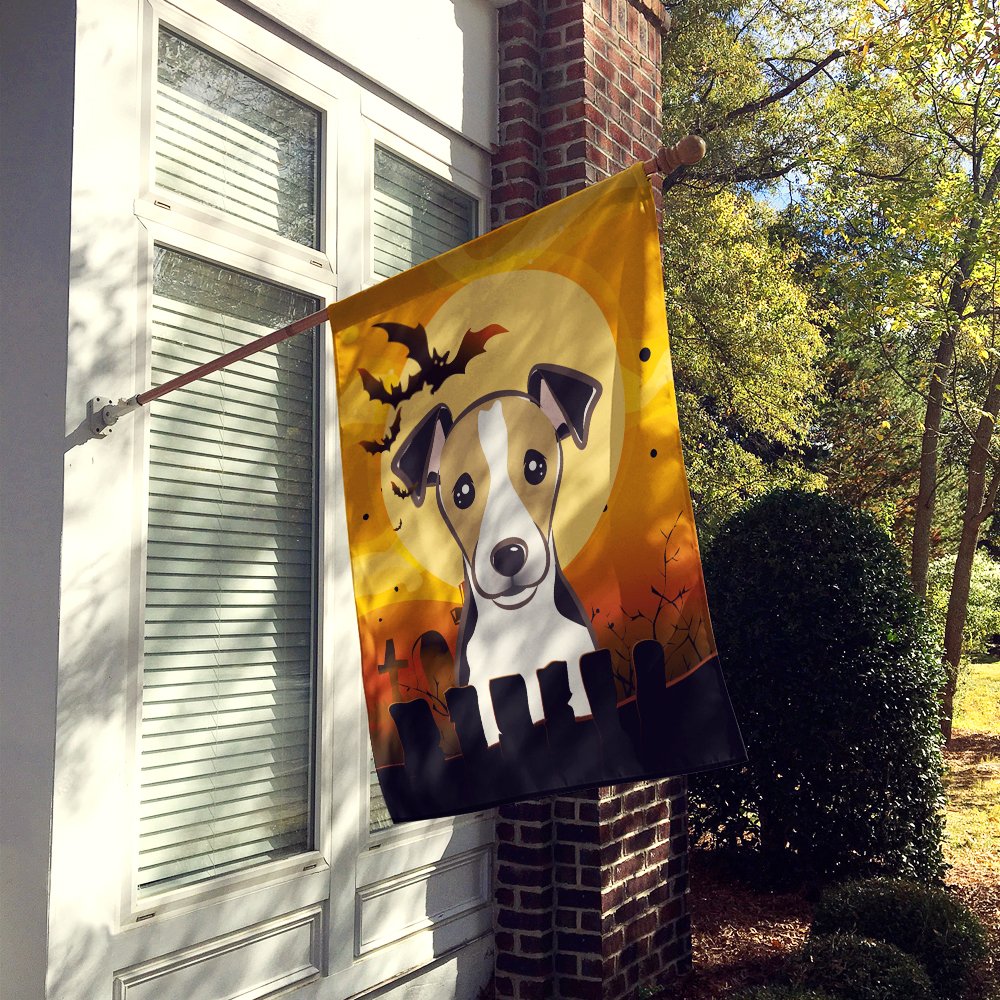 Caroline's Treasures BB1819CHF Halloween Jack Russell Terrier Canvas House Size Flag, Multicolor, Large
