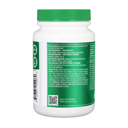 Organika Canadian-Made NAC (N-Acetyl-L-Cysteine) 500mg- Supports Antioxidant Glutathione Levels, Immune System Support, Liver and Detox Support- 180caps 🍁 All In One Marketplace Canada