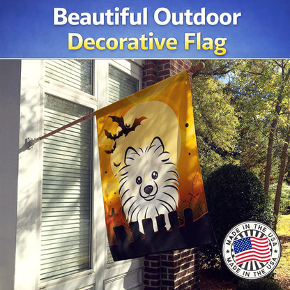 Caroline's Treasures BB1765CHF Halloween Pomeranian Canvas House Size Flag, Multicolor, Large