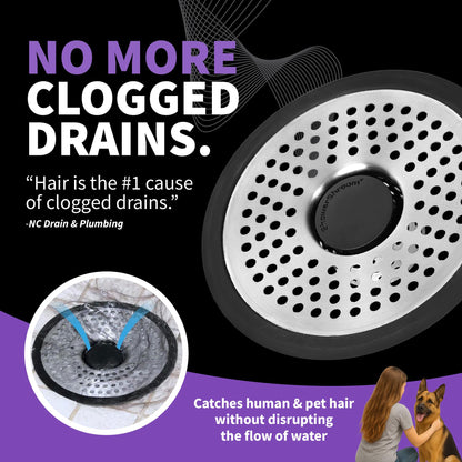 ShowerShroom SHSULT755 Ultra Revolutionary Shower Hair Catcher Drain Protector, Stainless 🍁 All In One Marketplace Canada