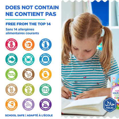 CANADIAN NUTRAMIN Children's Daily Vegan Multivitamin Gummies Vitamin C, D2 & Zinc for Immunity, Plant-Based, Sugar-Free, Nut-Free, Gluten-Free with Biotin, Vitamin A, B, B6, B12 +More 90 Ct (45 Day Supply) 🍁 All In One Marketplace Canada