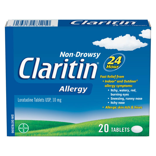 Claritin Allergy Medicine, 24-Hour Non-Drowsy Relief 10 mg, 20 Tablets 🍁 All In One Marketplace Canada