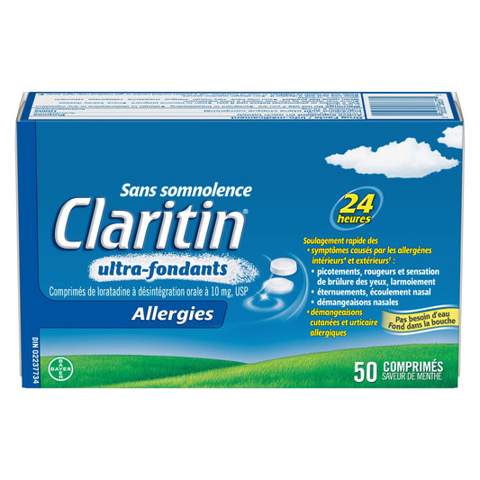 Claritin Rapid Dissolve Allergy Medicine, 24-Hour Non-Drowsy Relief 10 mg, 50 Tablets 🍁 All In One Marketplace Canada