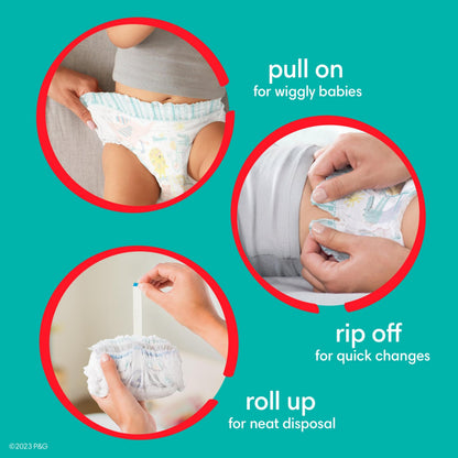 Pampers Diapers - Cruisers 360 degrees - Size 7, 44 Count, up to 100% Leakproof Fit, Designed for Active Babies, Pull On Diaper, EZ Off Tabs Designed for Easy Changes 🍁 All In One Marketplace Canada