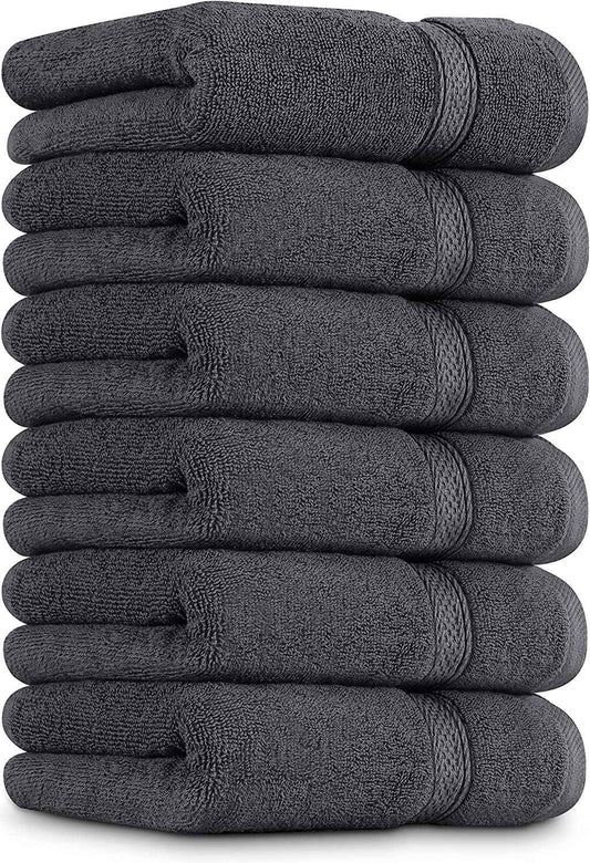 Utopia Towels 6 Pack Premium Hand Towels, 16 by 28 inches, 100% Ring Spun Cotton, Soft and Absorbent 600 GSM Towels for Bathroom, Gym, and Hotel, Grey 🍁 All In One Marketplace Canada