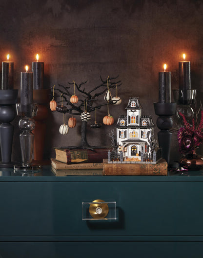 Lenox Matte Black Metal Halloween Mini Ornament Tree
