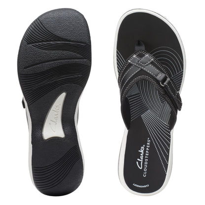 Clarks Cloudsteppers Women's Breeze Sea Flip-Flop, Black Synthetic, 7 Medium US 🍁 All In One Marketplace Canada