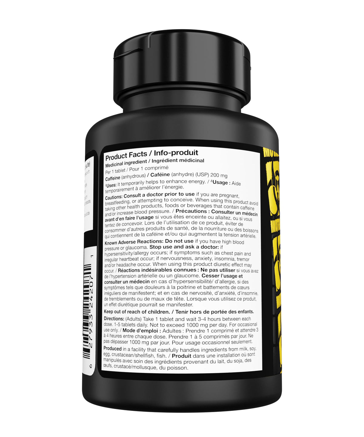 Mutant Caffeine - Maximum strength - 200mg caffeine equivalent - 240 tablets 🍁 All In One Marketplace Canada
