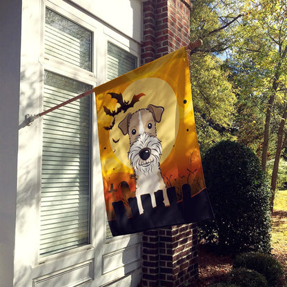 Caroline's Treasures BB1805CHF Halloween Wire Haired Fox Terrier Canvas House Size Flag, Multicolor, Large
