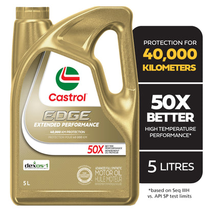 Castrol Edge Extended Performance 5W-30 Advanced Full Synthetic Motor Oil, 5 Litres | Made in Canada 🍁 All In One Marketplace Canada