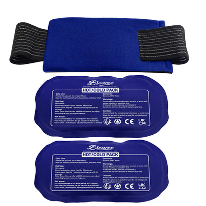 BICAREE Cold Gel Ice Packs Reusable for Injuries, Cold Compress - Relieves Muscle Pain, Sports Injury Recovery, Reduces Swellin (3-Piece Set) 🍁 All In One Marketplace Canada