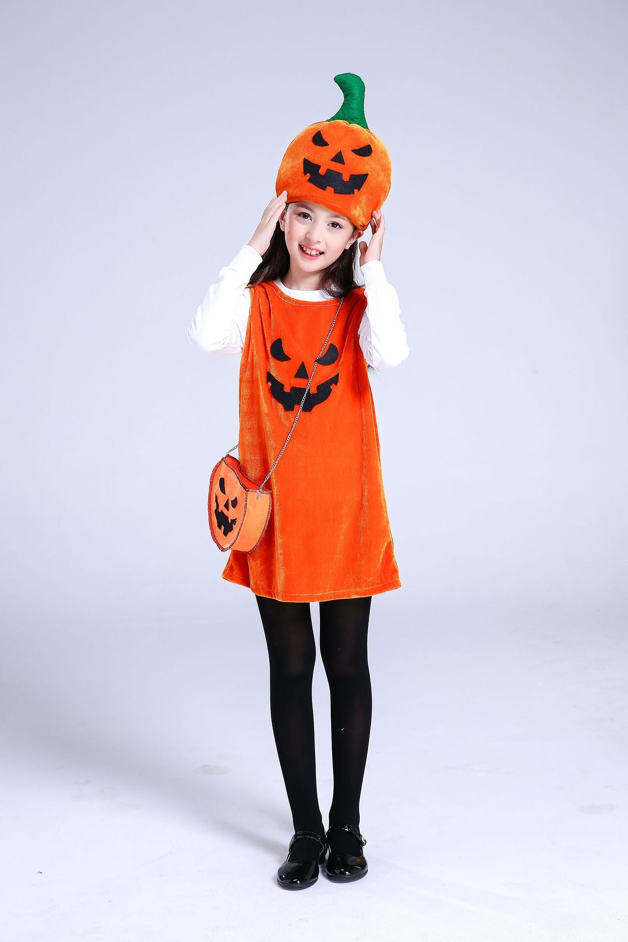 Girls Halloween Dance Costume – Pumpkin Dress Outfit for Kids Party Performance