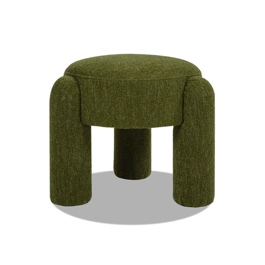 Olea Boucle Ottoman - Moss Green