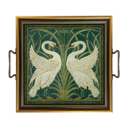 Twin Swans Decorative Tray