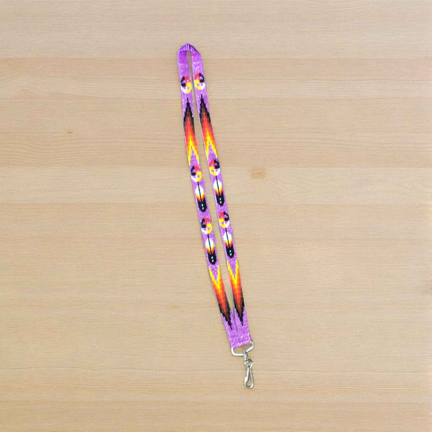 Light Purple Native Beaded Lanyard