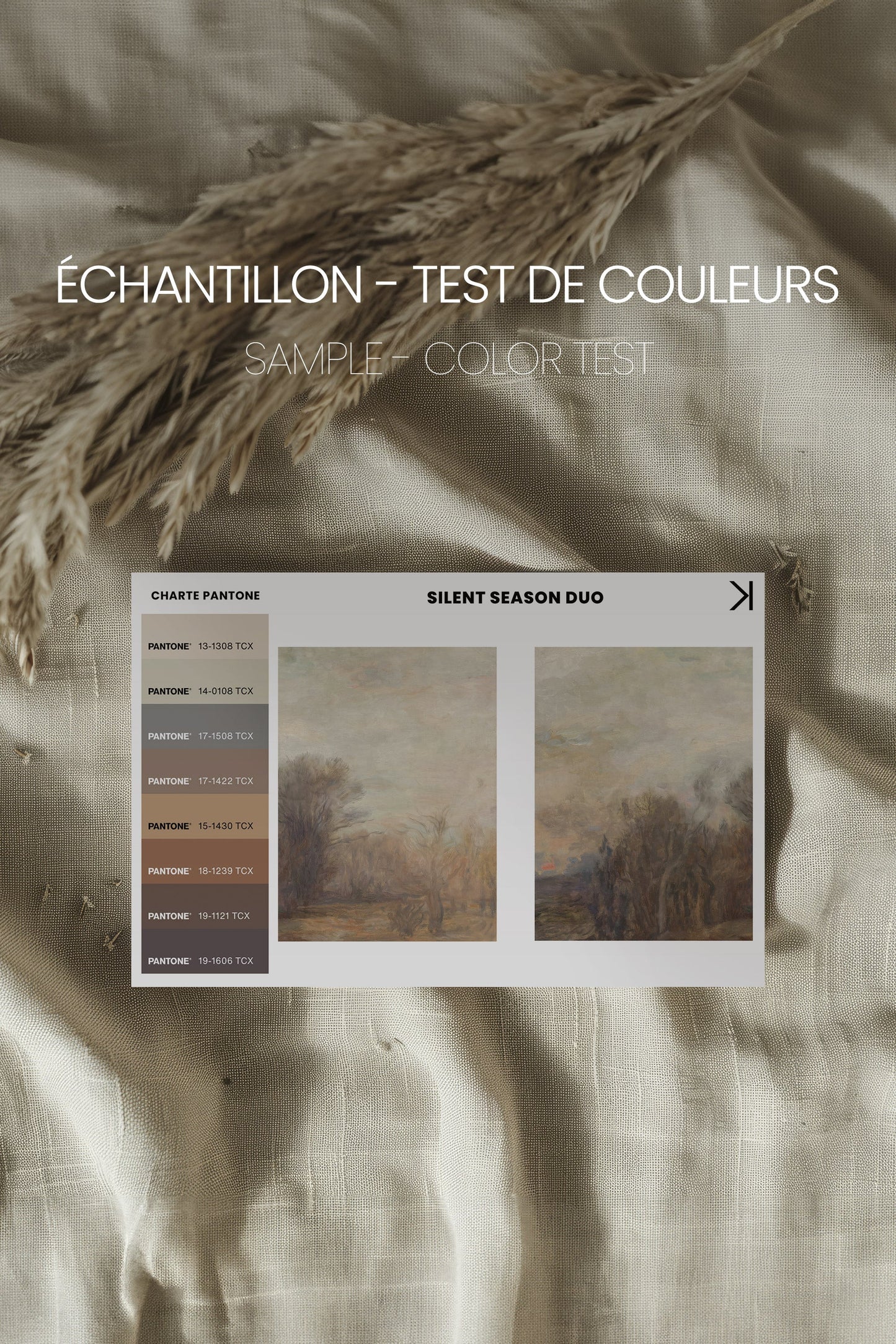 SILENT SEASON DUO (2 Oeuvres sur toile étirée)