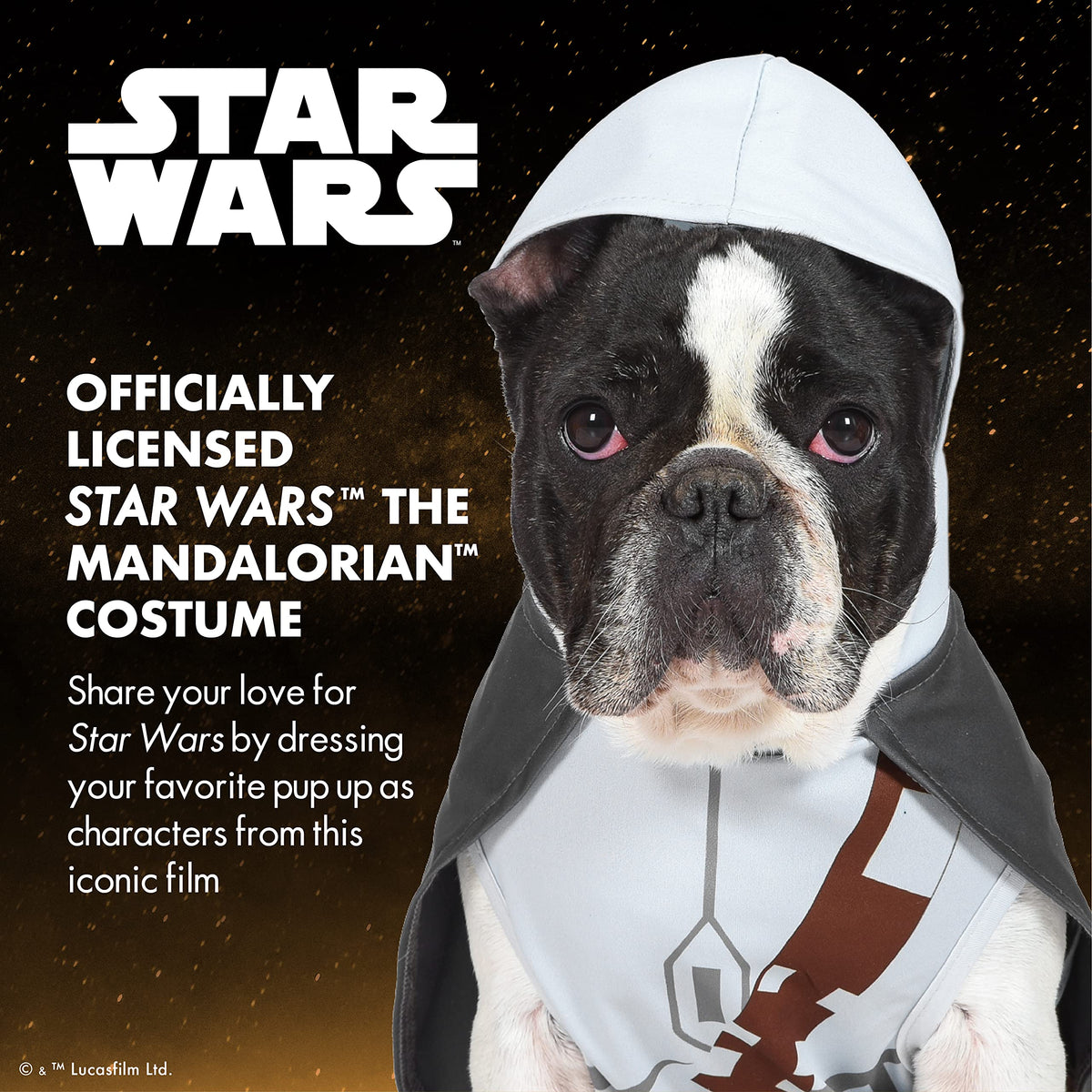 Star Wars Halloween Mandalorian Dog Costume - Officially Licensed Halloween Costumes for Dogs, Size Extra Large