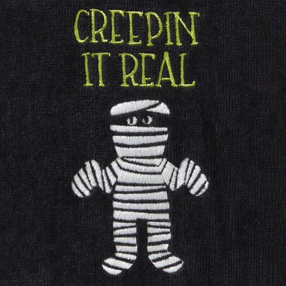 SKL Home Halloween Creepin' Real Glow-in-The-Dark Hand Towel Set for Bath/Kitchen/Bar & Gift, 2 Count