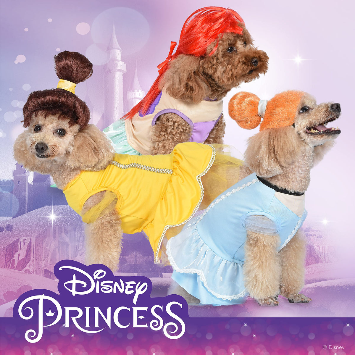 Disney: Halloween Disney Princess Belle Costume - Medium - | Disney Princess Halloween Costumes for Dogs, Officially Licensed Disney Dog Halloween Costume