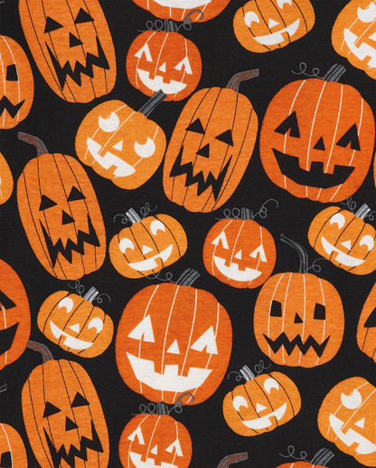 The Children's Place Kids' Family Matching, Halloween Pajama Sets, Cotton, Pumpkin Allover, 2T