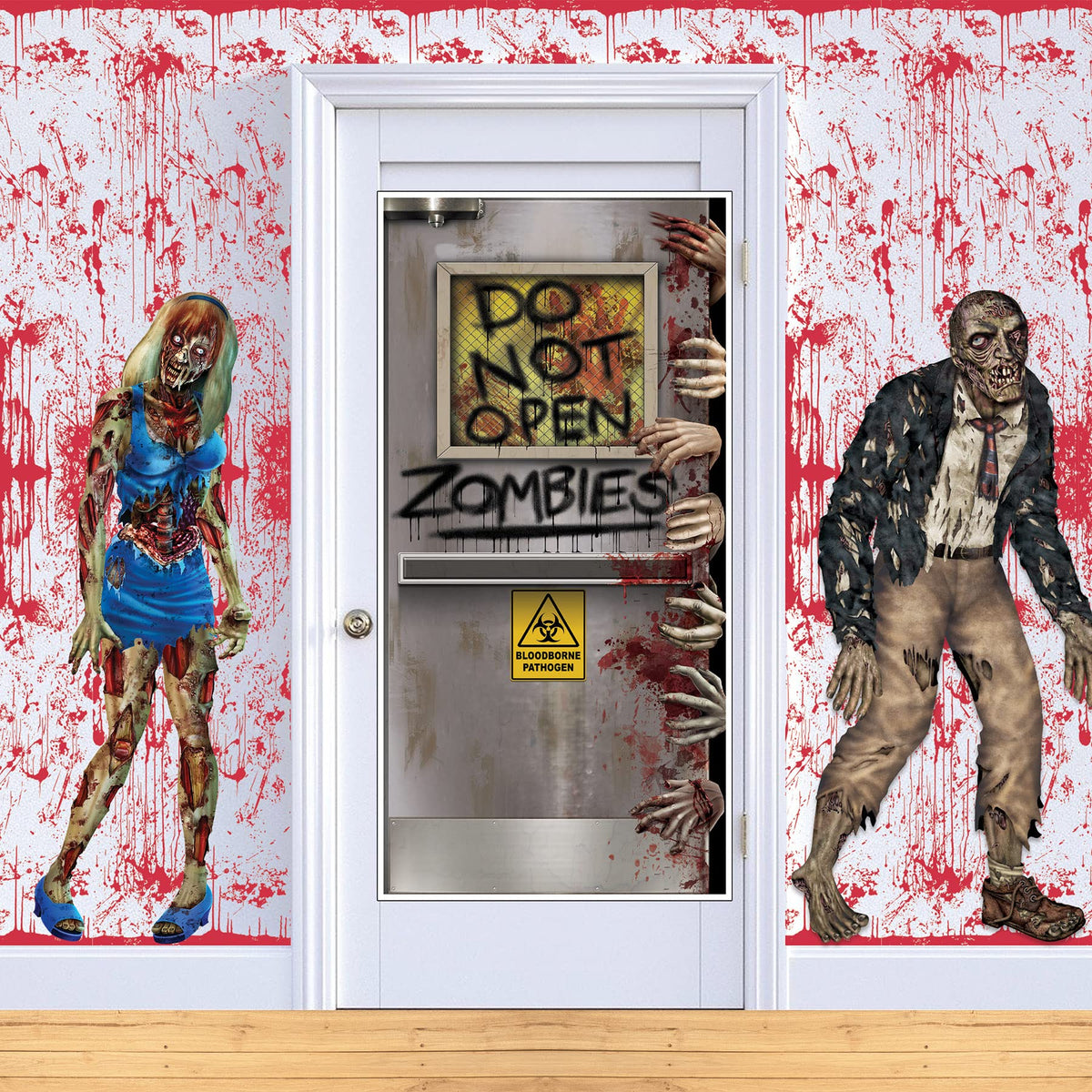 Beistle Bloody Wall Backdrop, 4-Feet by 30-Feet