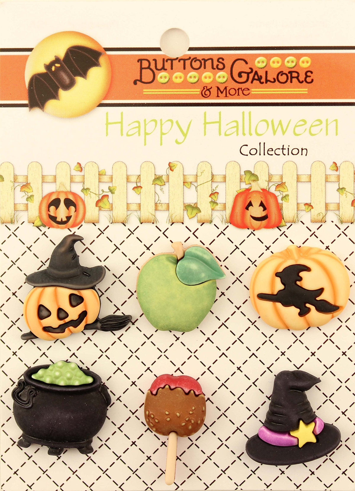 Buttons Galore HHGROUP Happy Halloween Buttons - Set of 6 Cards